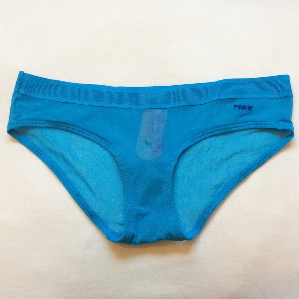 VS PINK Teal Mesh Bikini Style Panty NWT